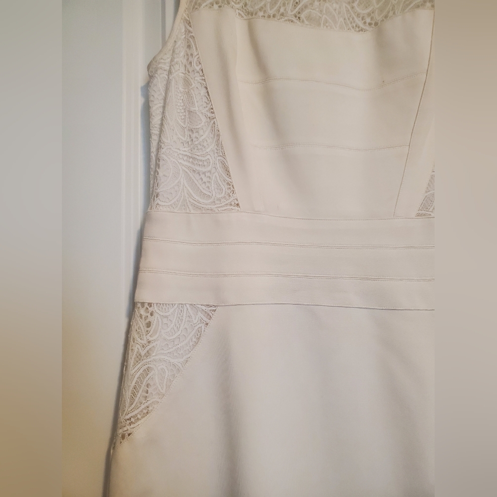 Cache Ivory Sleeveless Sheath Hourglass Dress Sz.6 - Picture 4 of 6